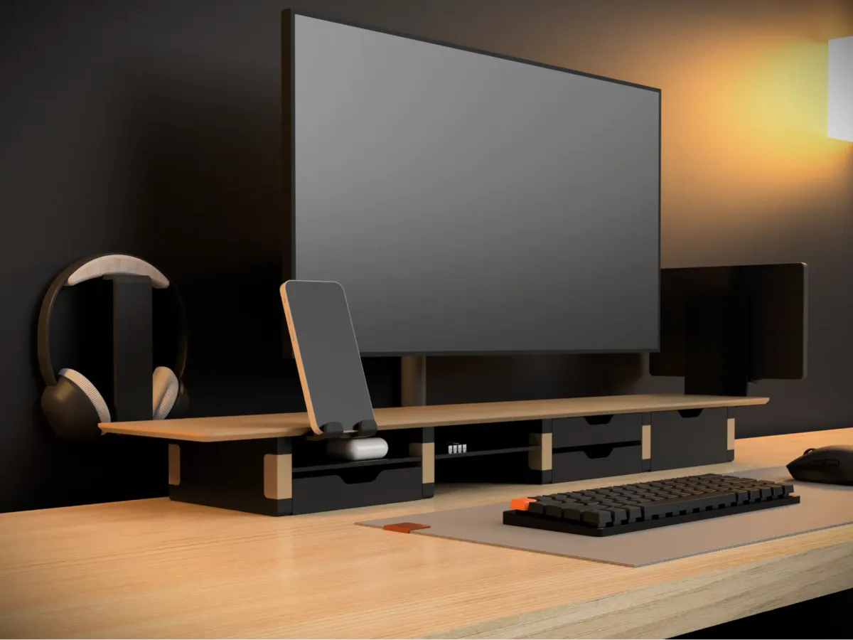 Estante modular de escritorio ampliable en altura