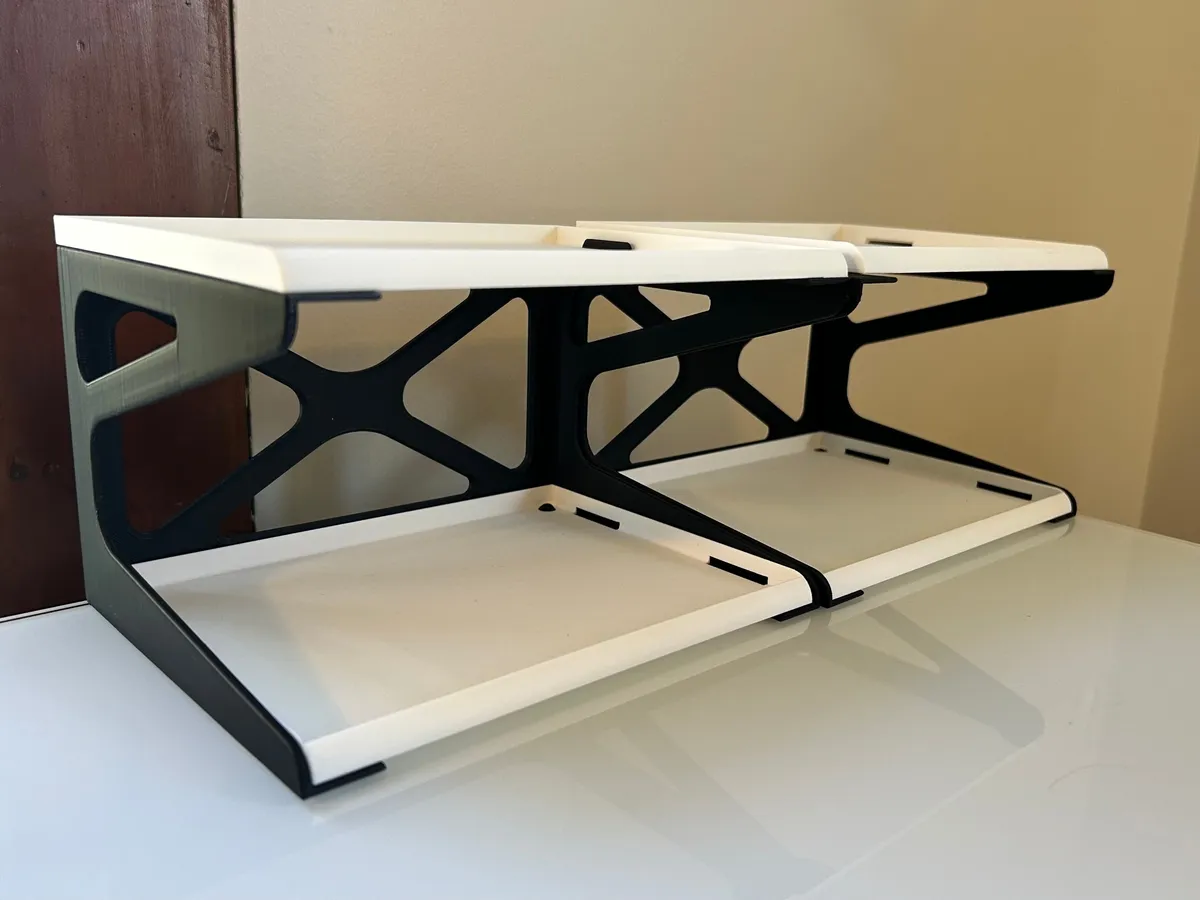Organizador apilable para estantes de biblioteca