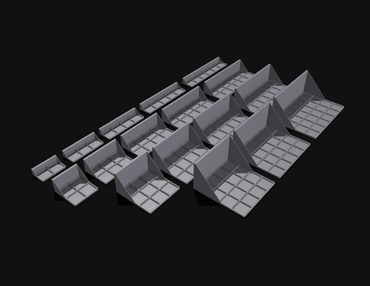 Estantes de pared con grilla modular