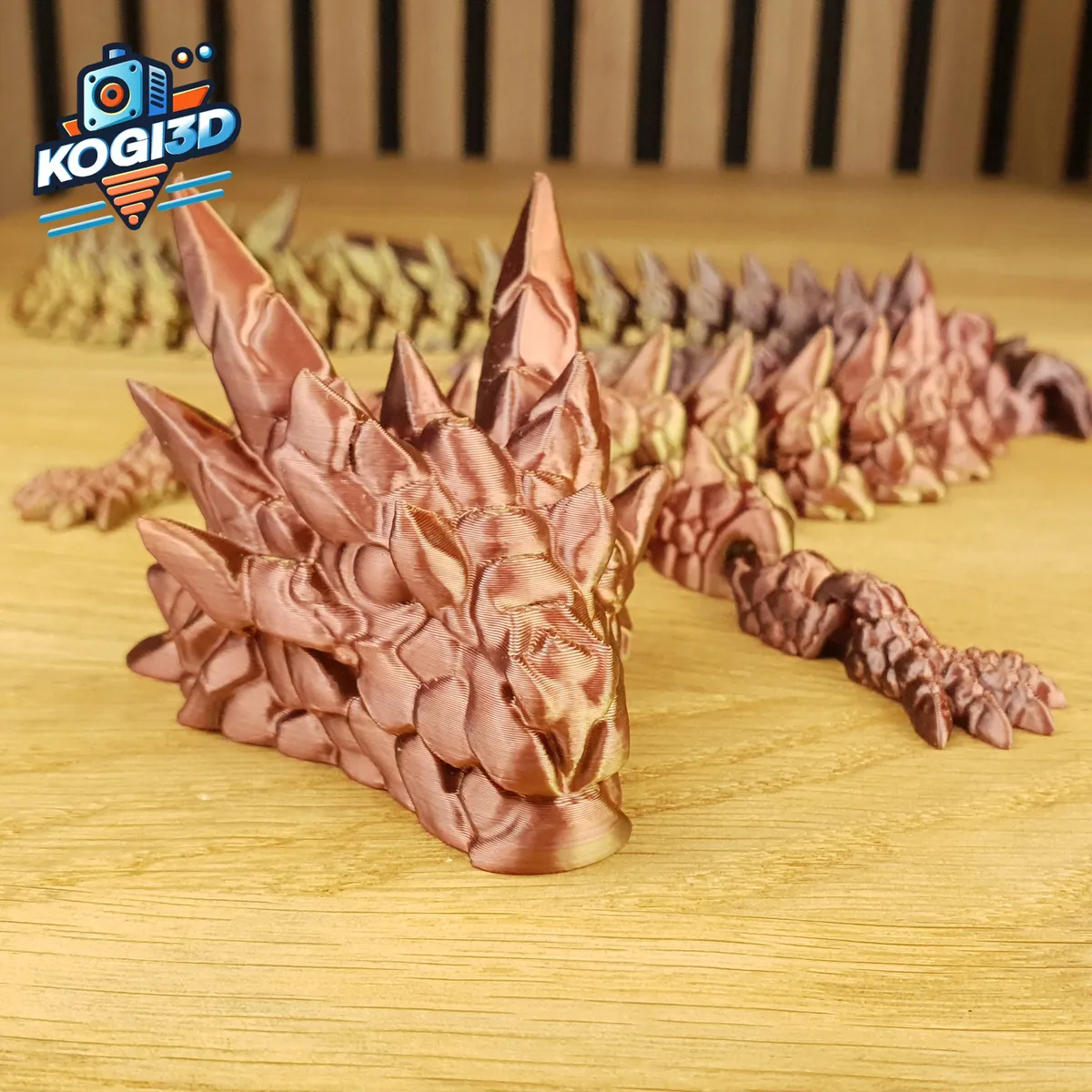 Dragón articulado gigante de medio metro
