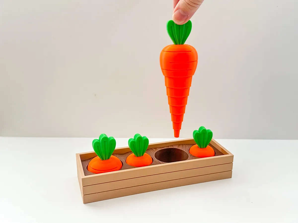 Juego antiestrés de zanahorias encastrables