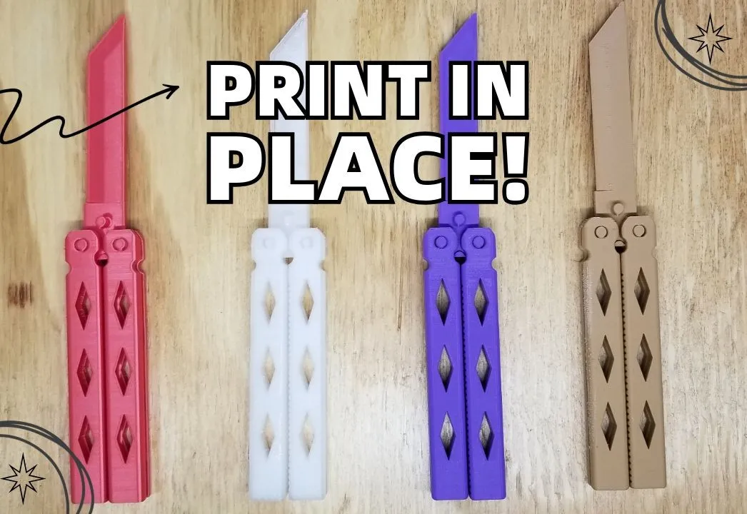 Cuchillo mariposa de práctica sin filo