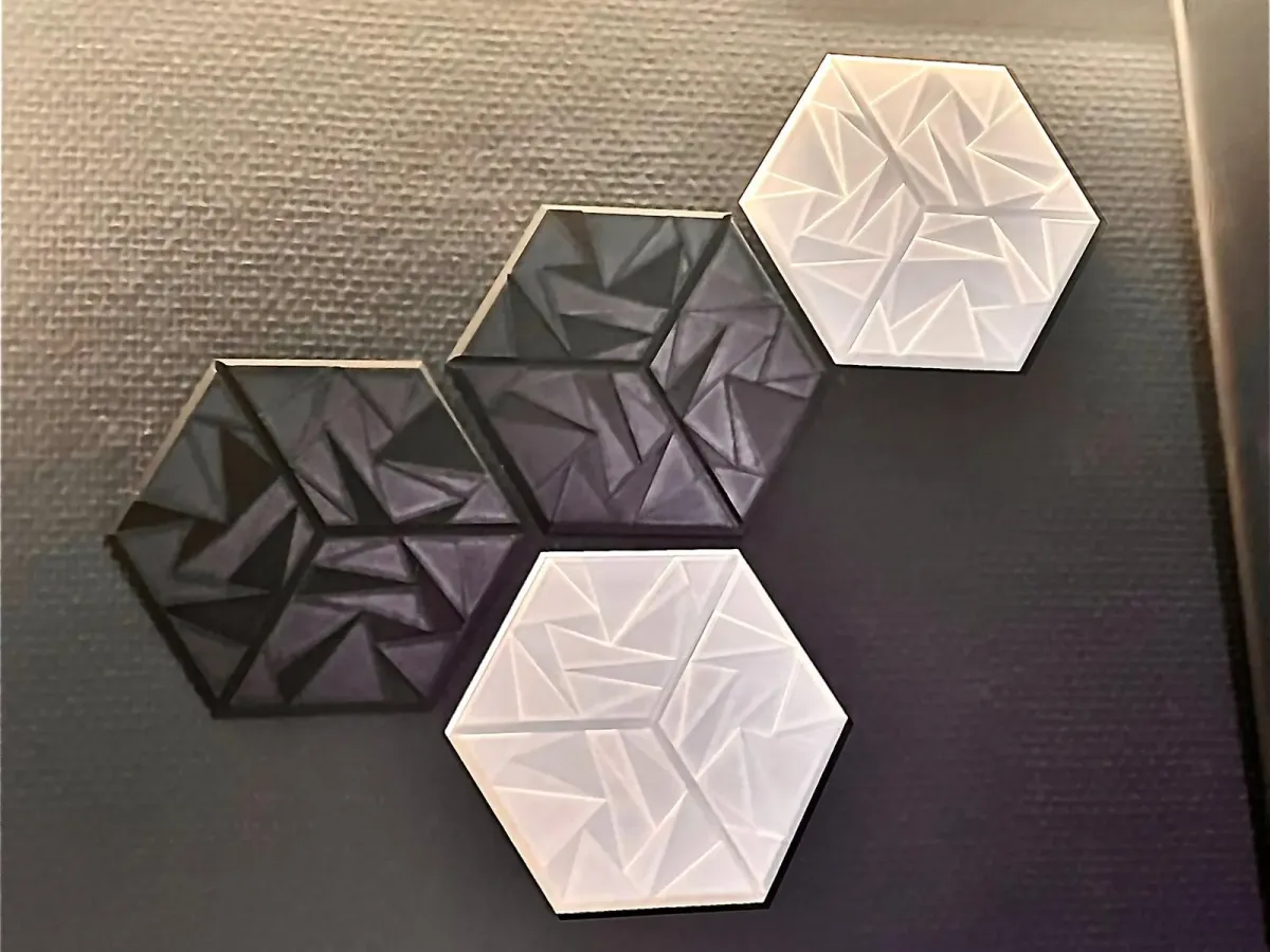 Panel de pared geométrico ampliable por módulos