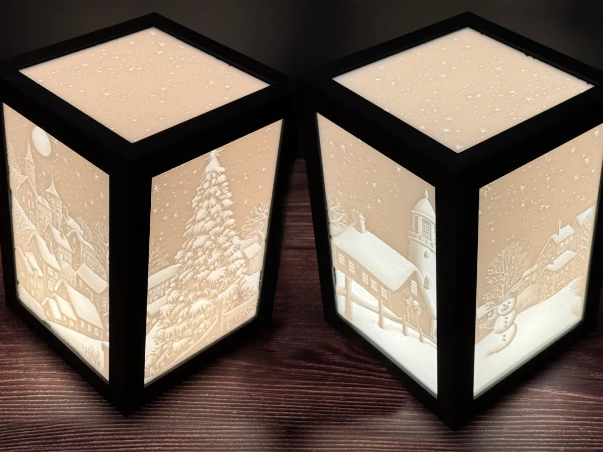 Farol modular con cuatro fotos intercambiables