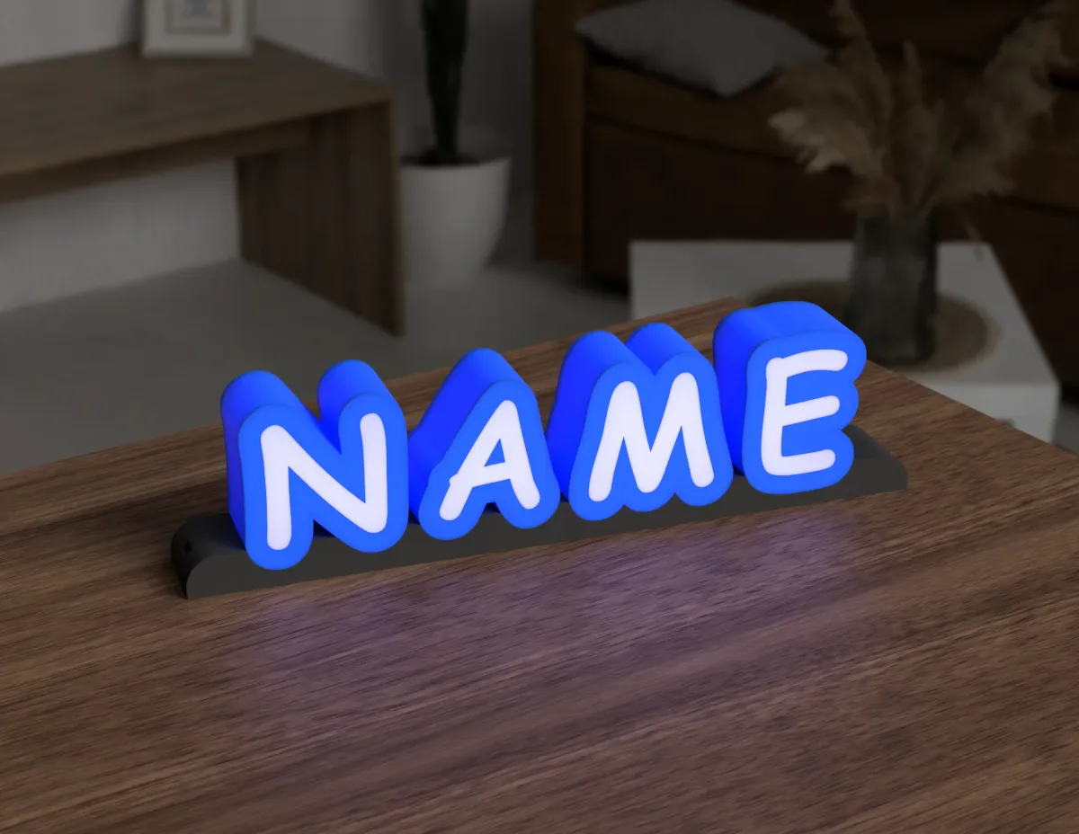 Cartel luminoso con letras personalizables