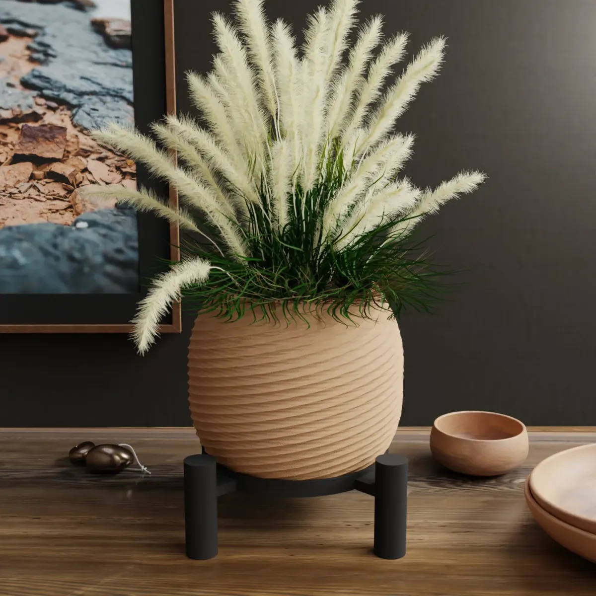 Juego de maceta y jardinera autorregantes