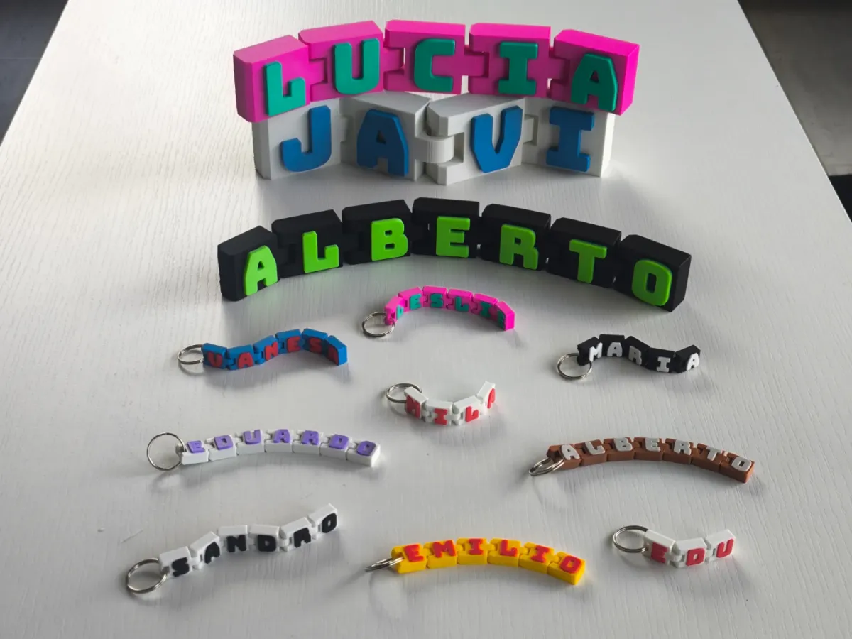 Llavero articulado con nombre