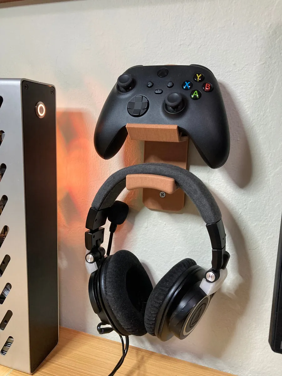 Soporte de pared para auriculares y joystick