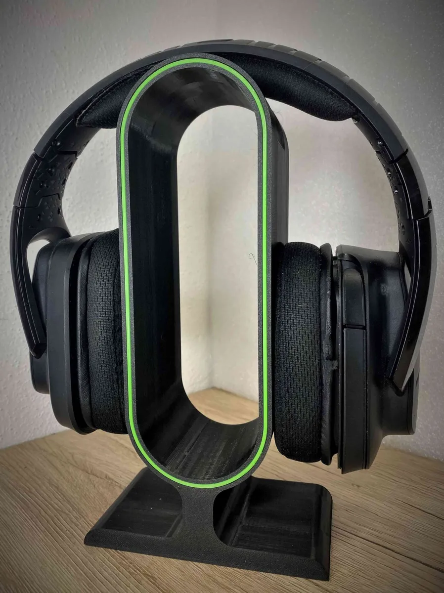 Soporte decorativo para auriculares con base pesada
