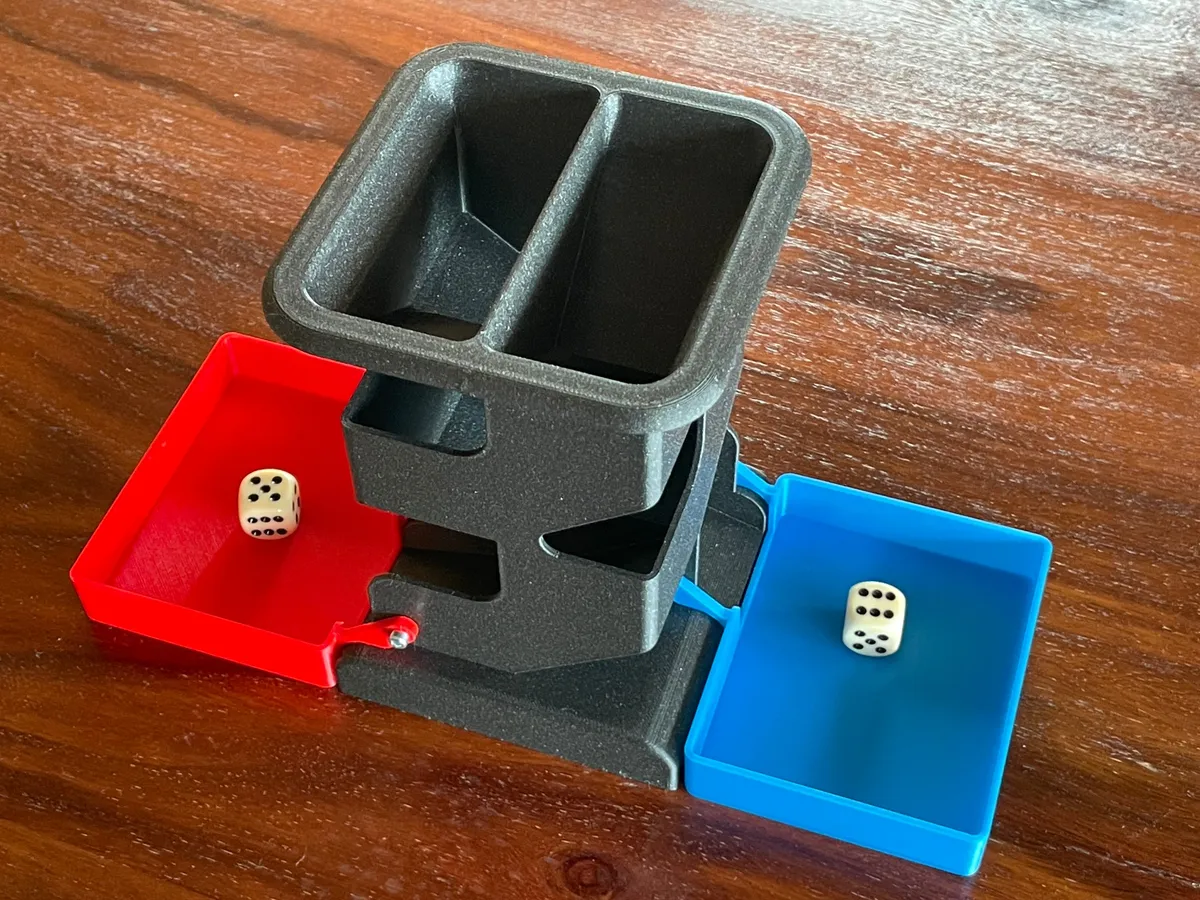 Torre de dados doble para dos jugadores
