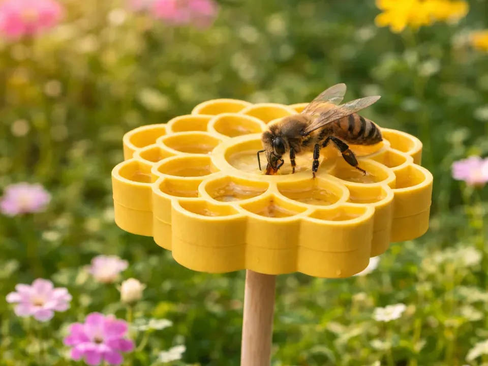 Bebedero de huerta para abejas y abejorros