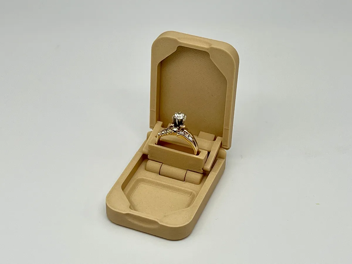 Estuche para anillos plegable con cierre magnético