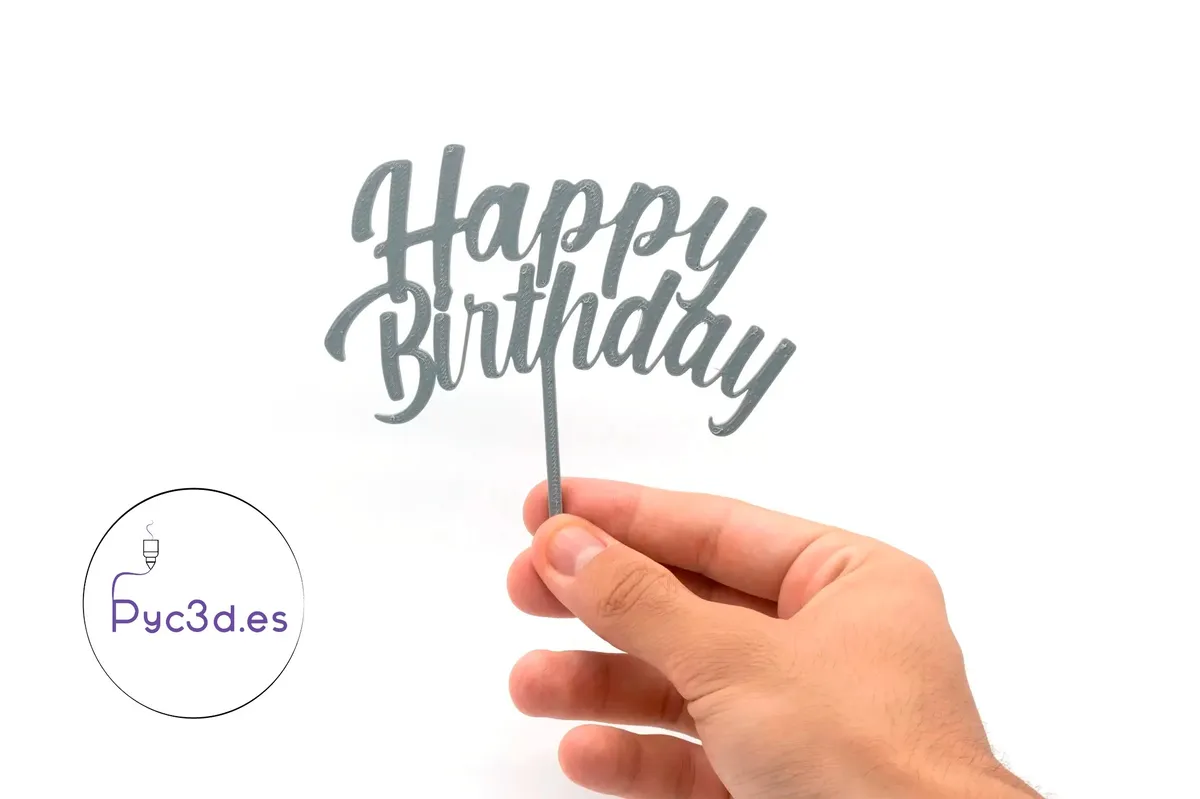 Cartel de feliz cumpleaños para torta