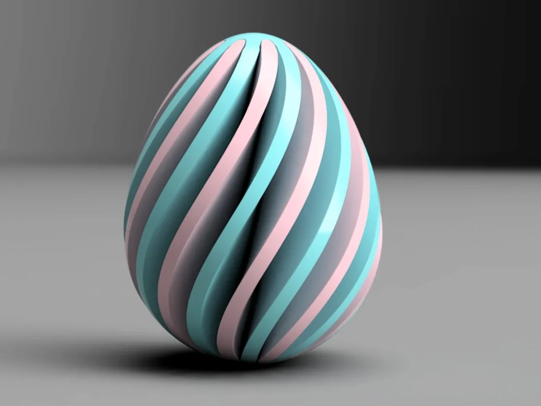 Huevo de Pascua con espiral decorativa