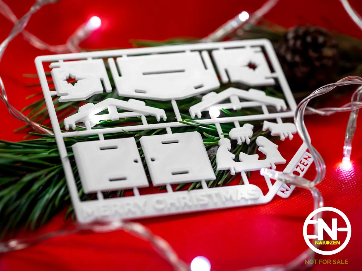 Pesebre plano para armar tipo tarjeta