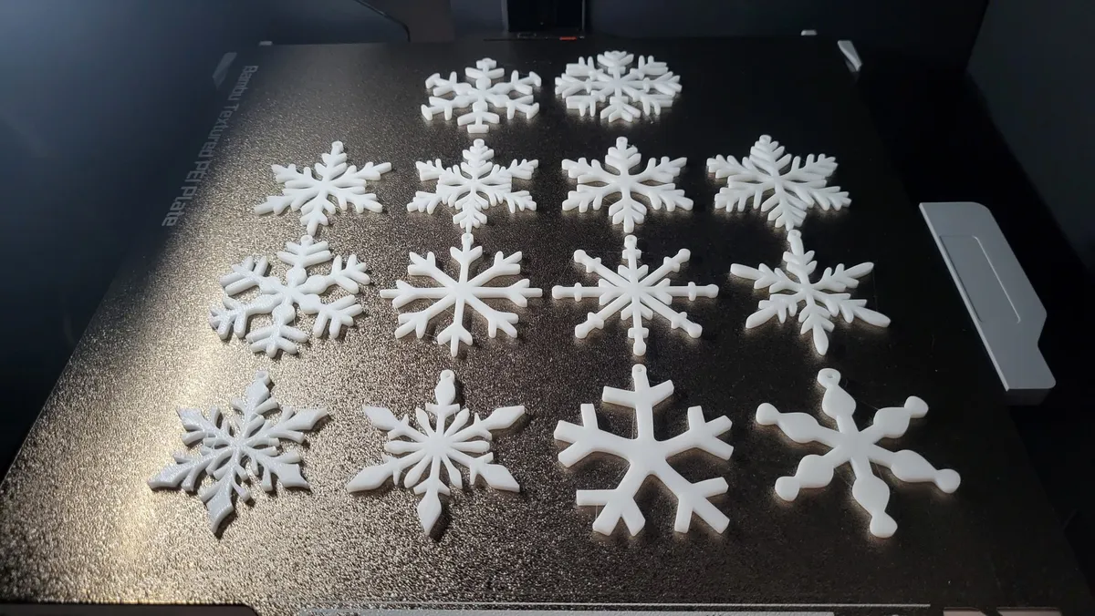 Set de copos de nieve todos distintos