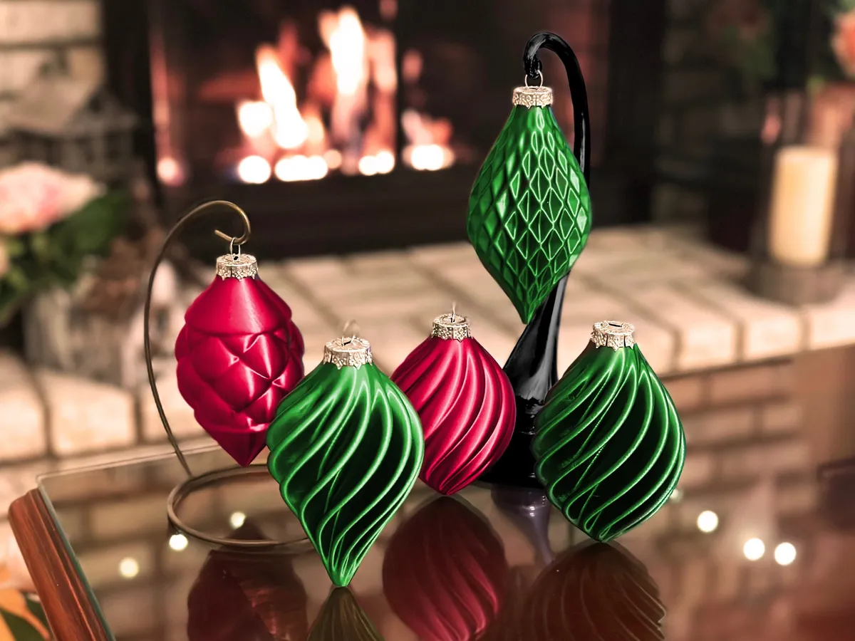 Set de adornos navideños ultralivianos para árbol