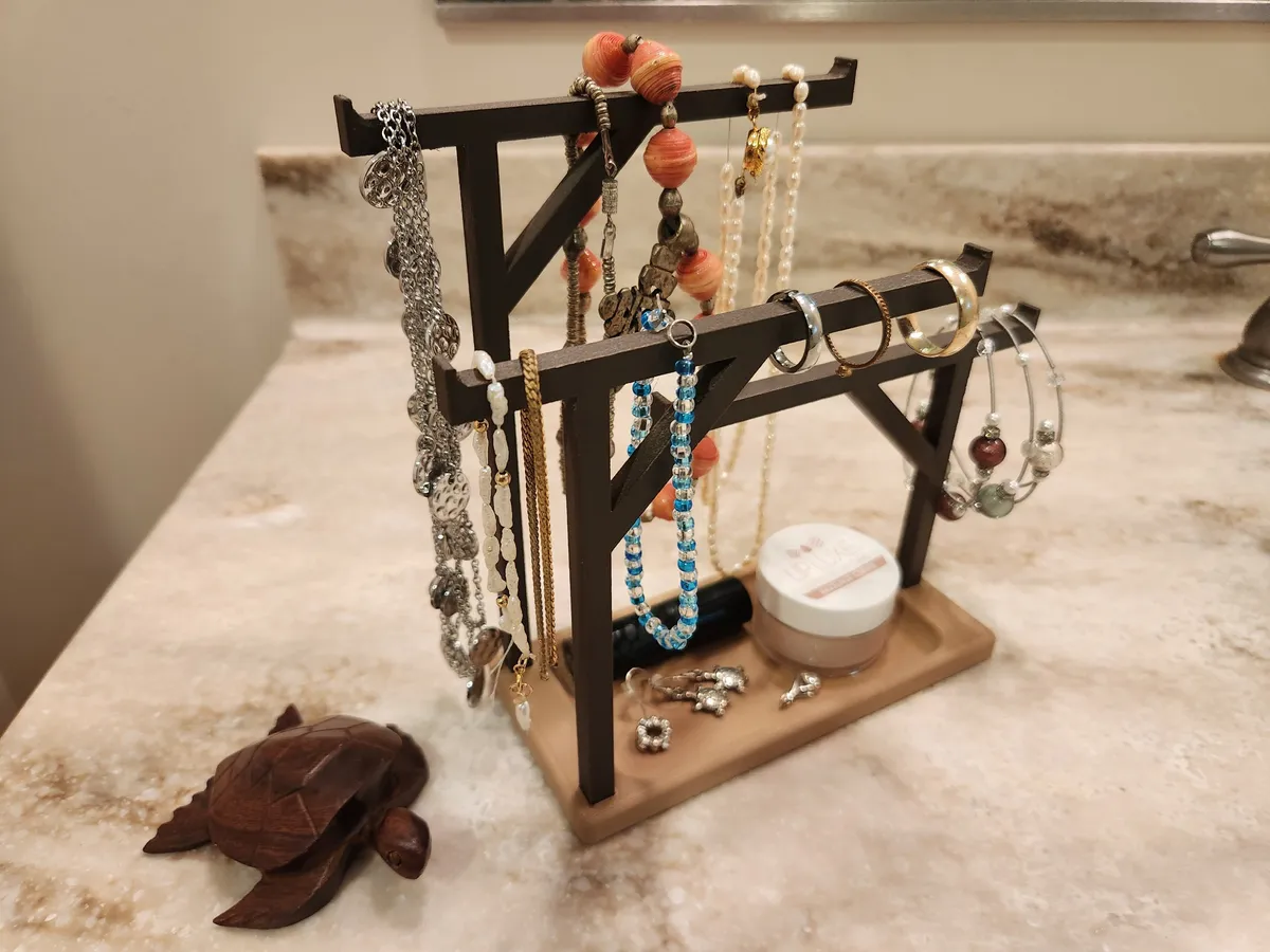 Organizador de joyas vertical de mesa