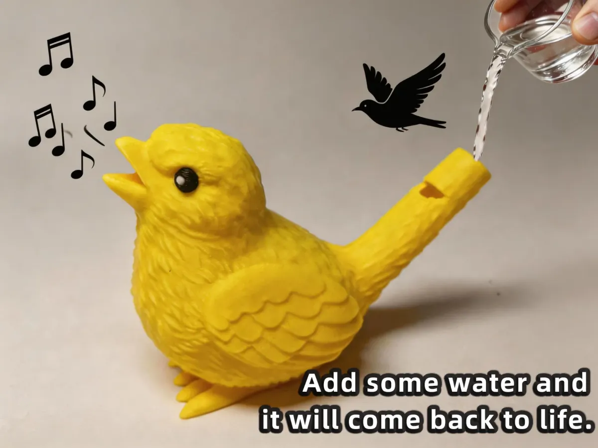 Silbato de agua con sonido de pájaro