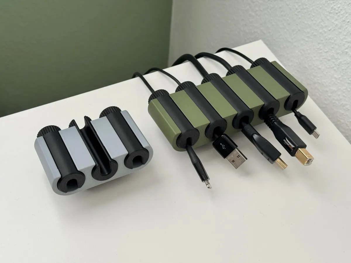 Soporte lateral de cables para escritorio