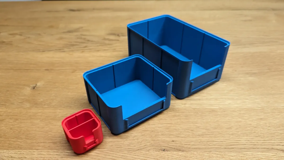Caja apilable con tapa encastrable
