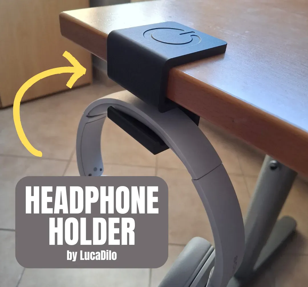 Colgador de auriculares bajo el escritorio (chico)