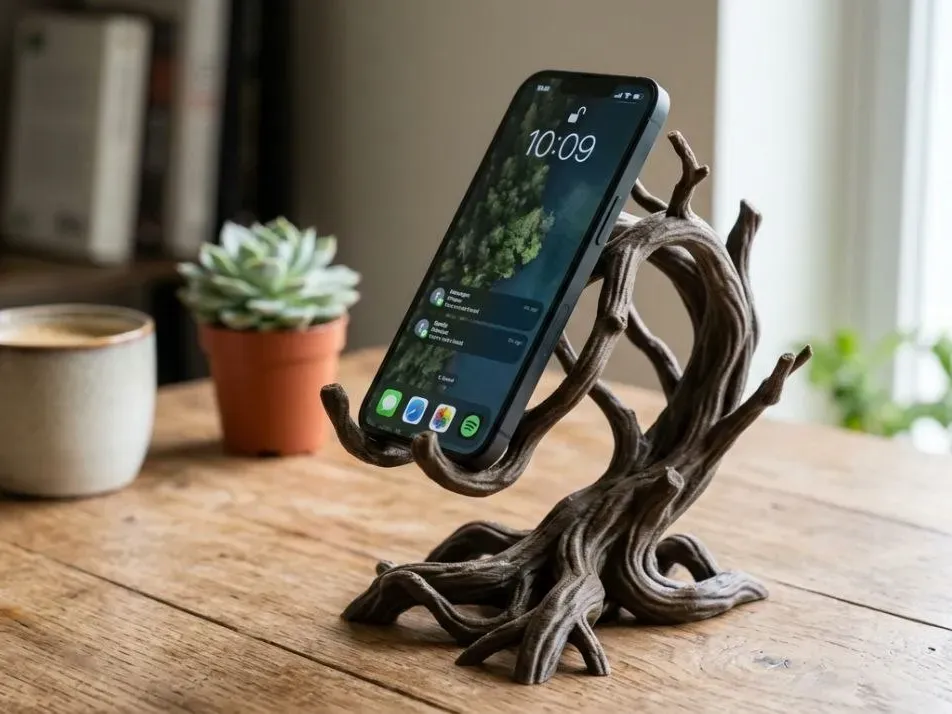Soporte de celular con forma de rama