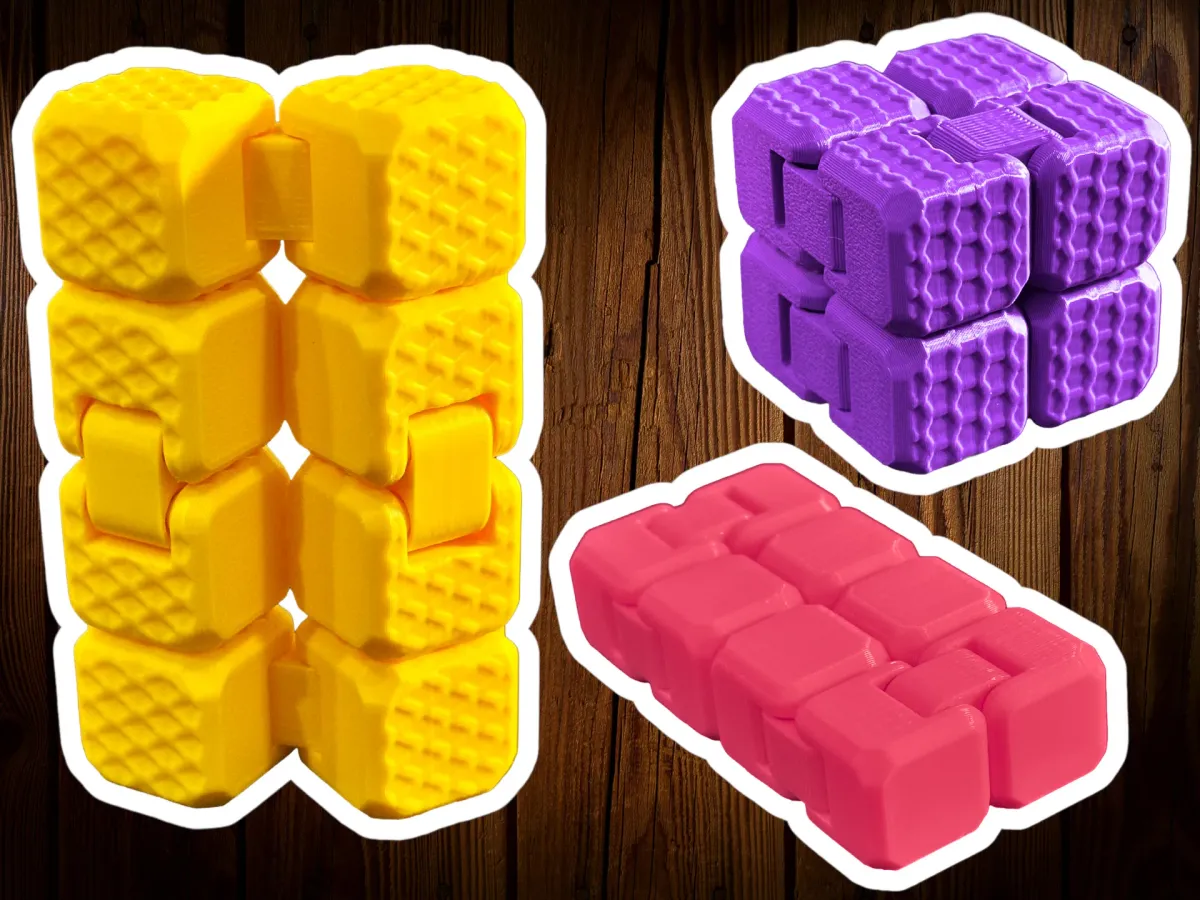 Cubo antiestrés con caras en ángulo
