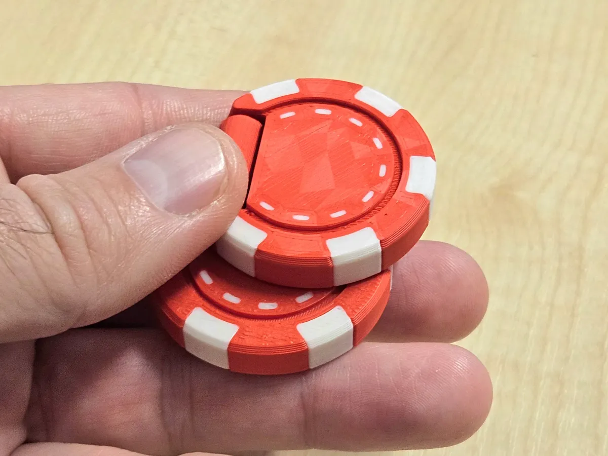 Fichas de casino para girar entre los dedos