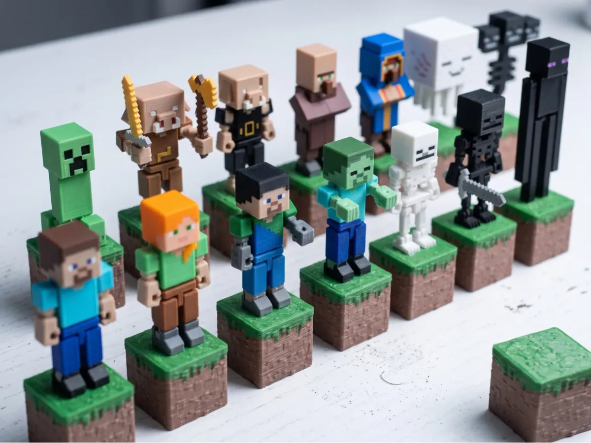 Colección de personajes articulados de bloques