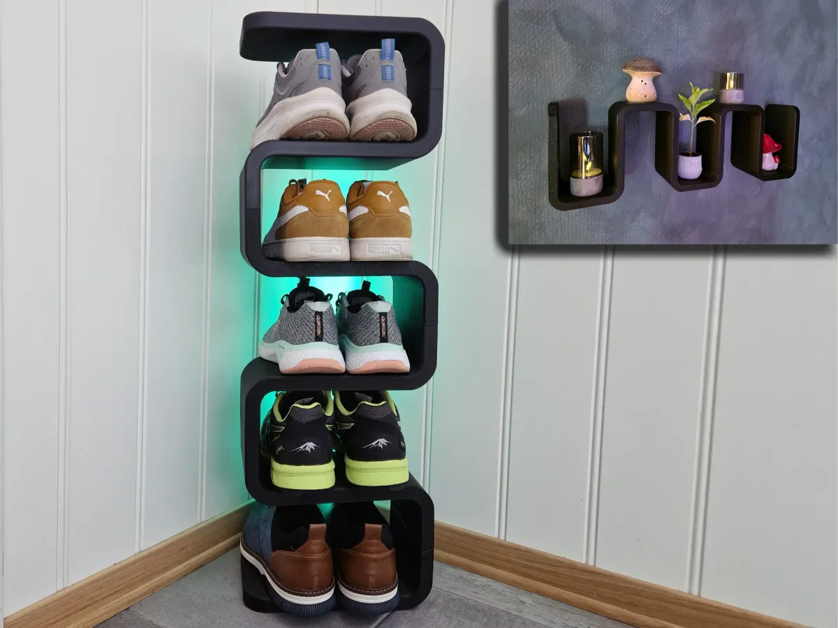 Zapatero de pared con función de repisa
