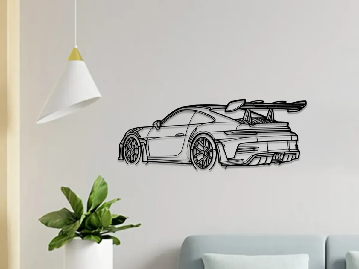 Silueta de auto deportivo para la pared