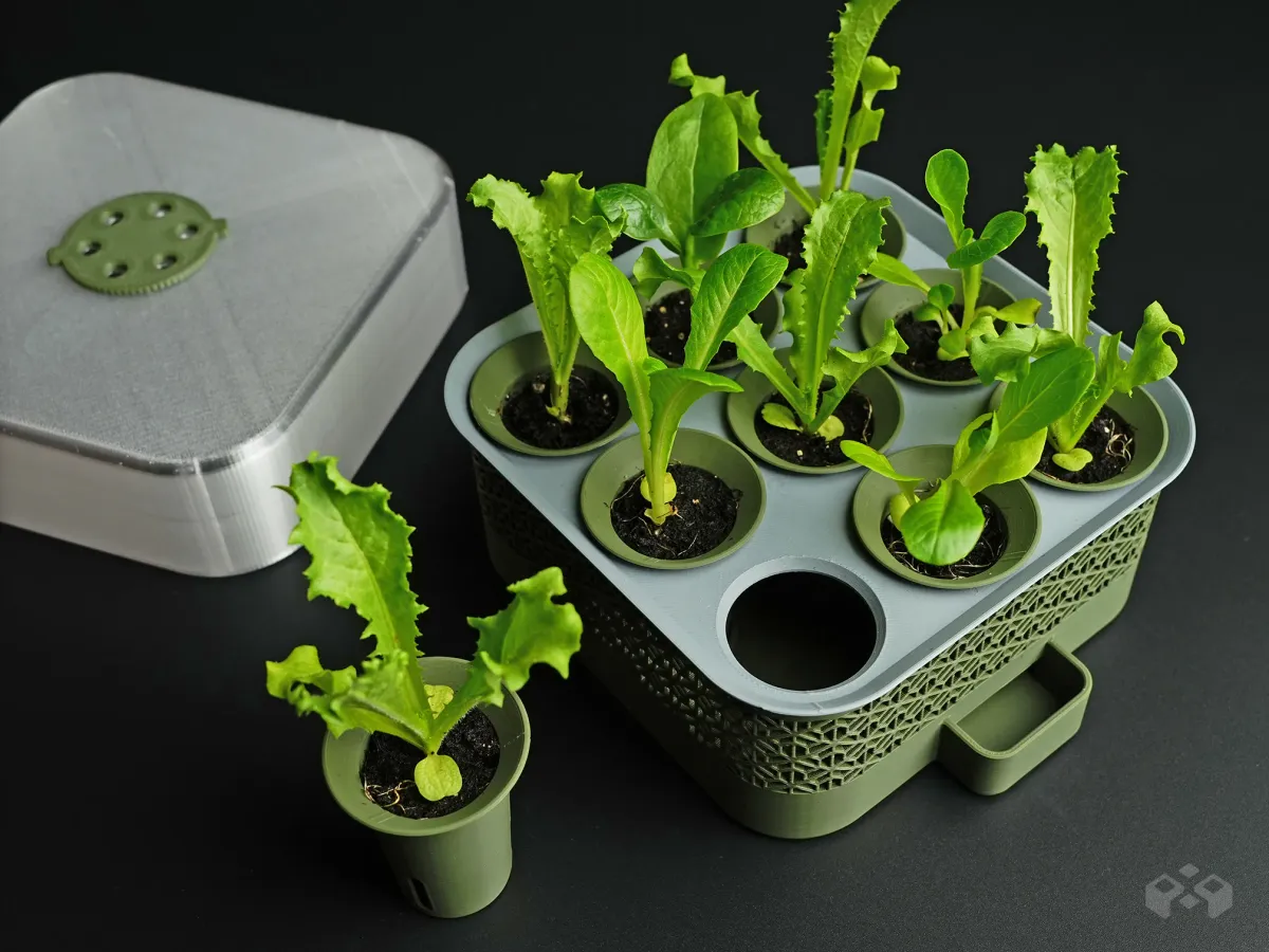 Germinador autorregante con bandejas modulares
