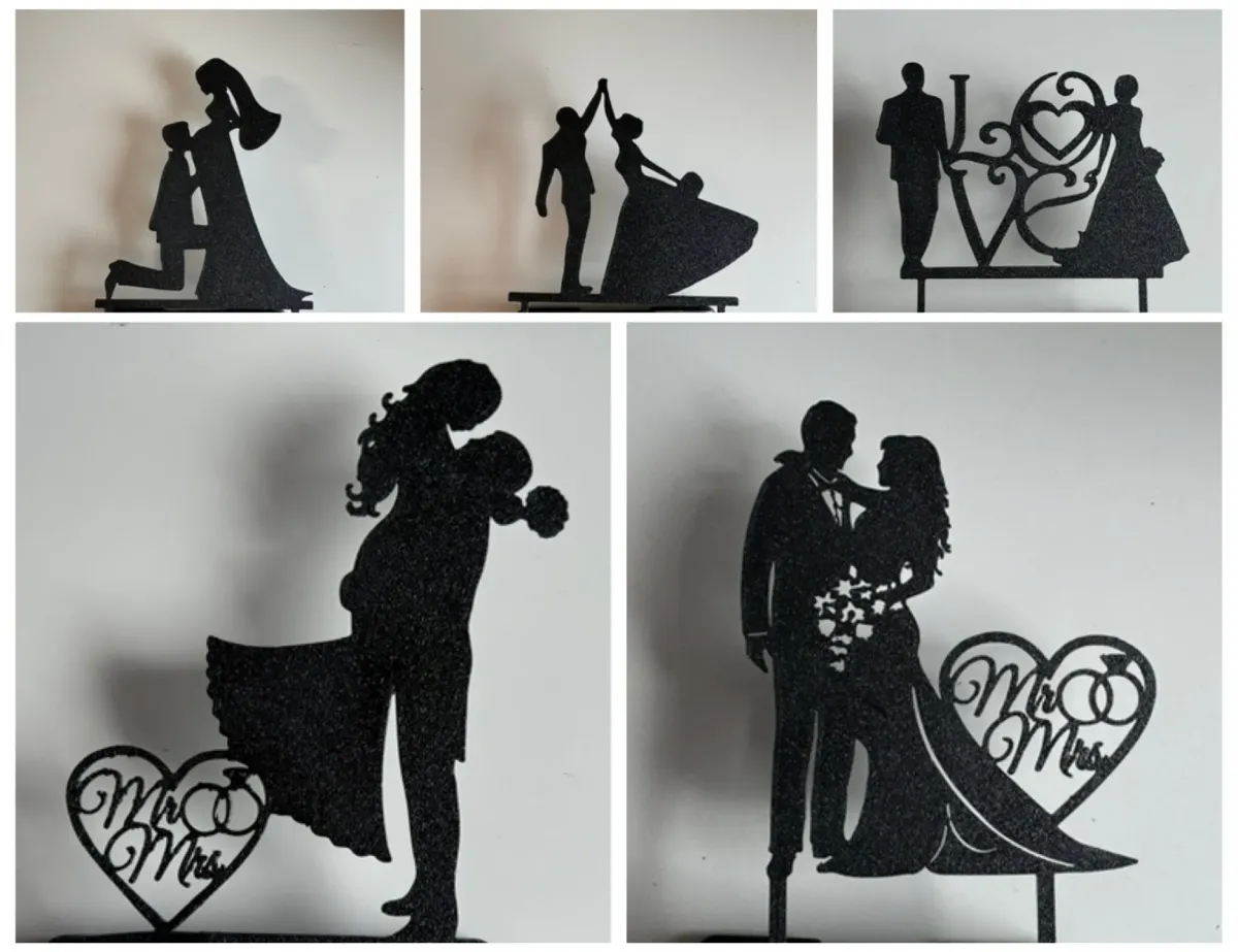 Cartel para torta de bodas con los nombres