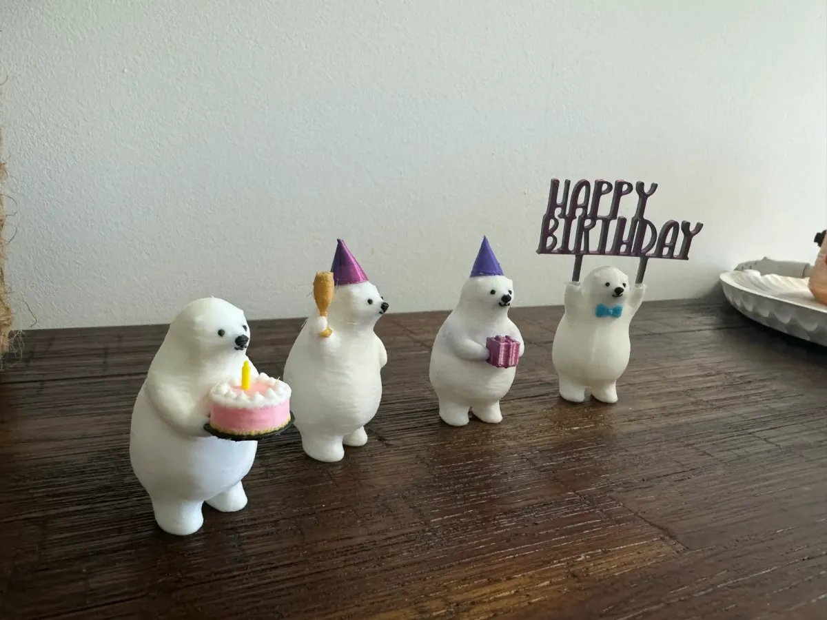 Juego de cumpleaños temático de oso polar