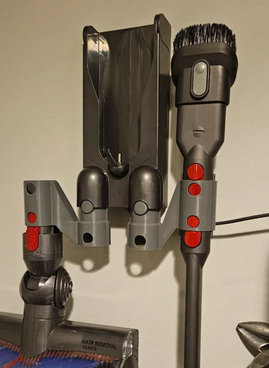 Soporte de pared para accesorios de aspiradora
