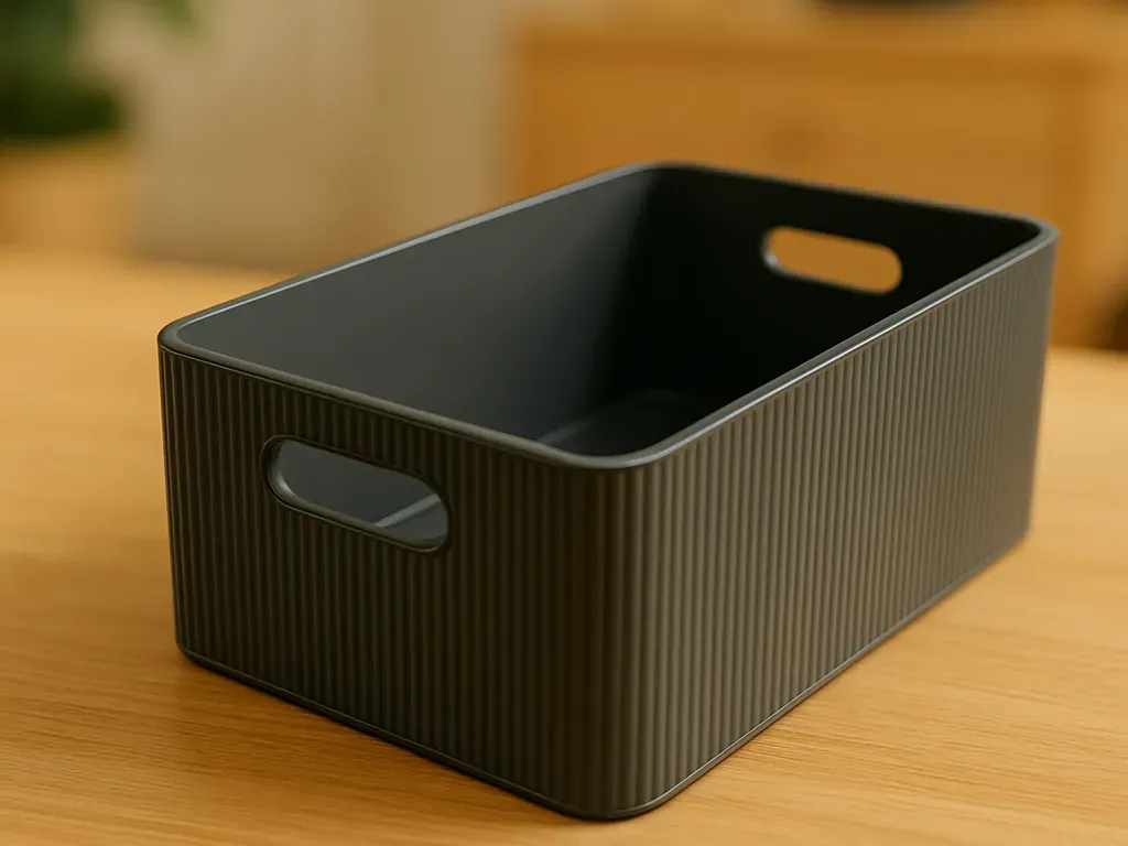Caja apilable de líneas rectas para tornillos