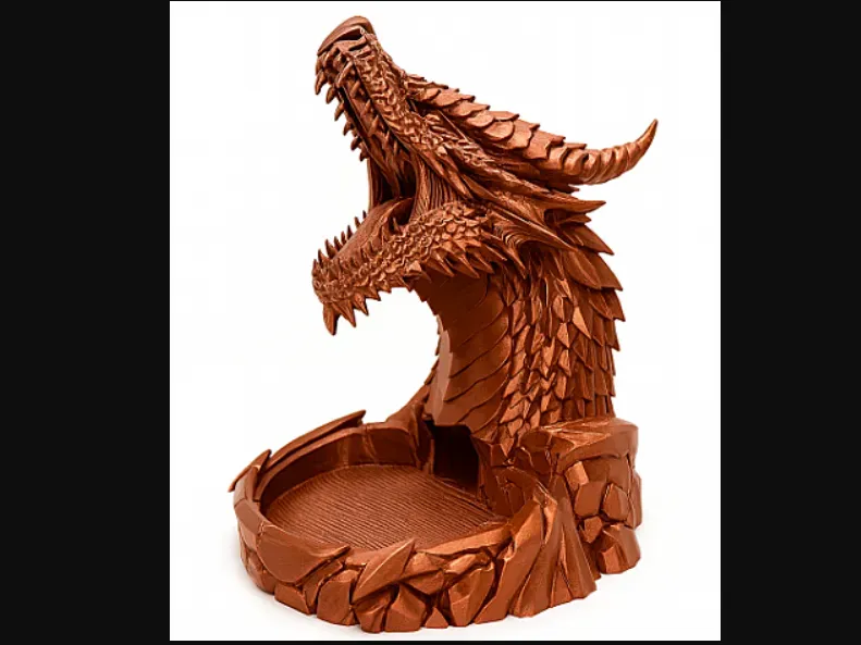 Torre de dados con dragón trepador
