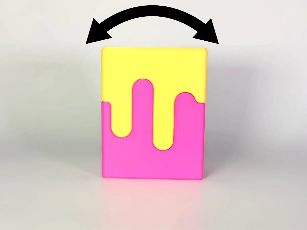 Caja de mazo con relieve derretido chica