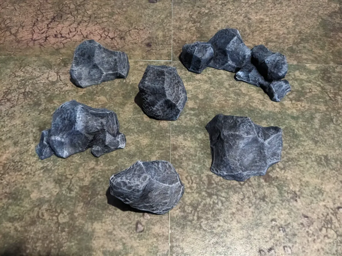 Juego de rocas grandes para escenografía