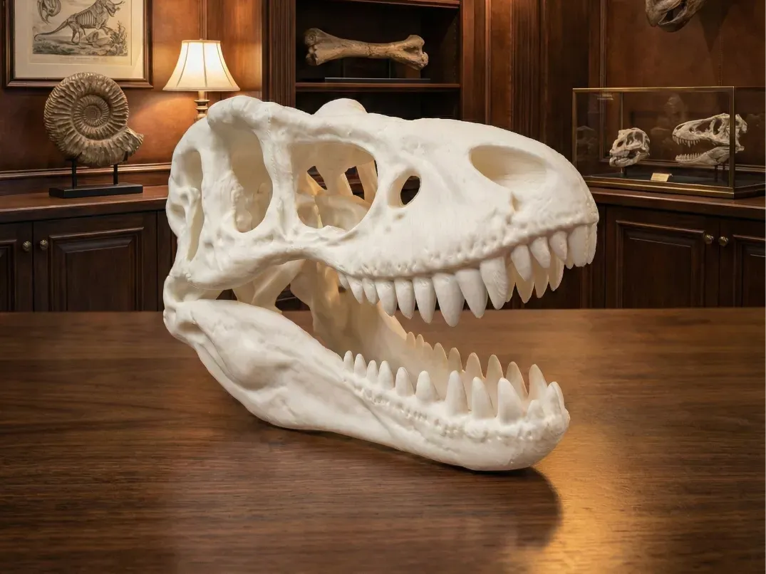 Réplica de cráneo de tiranosaurio para el aula