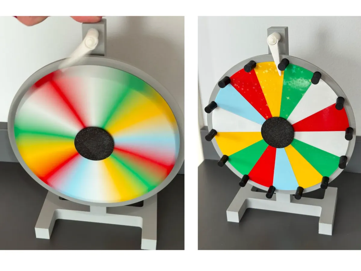 Ruleta de premios chica con lengüeta sonora