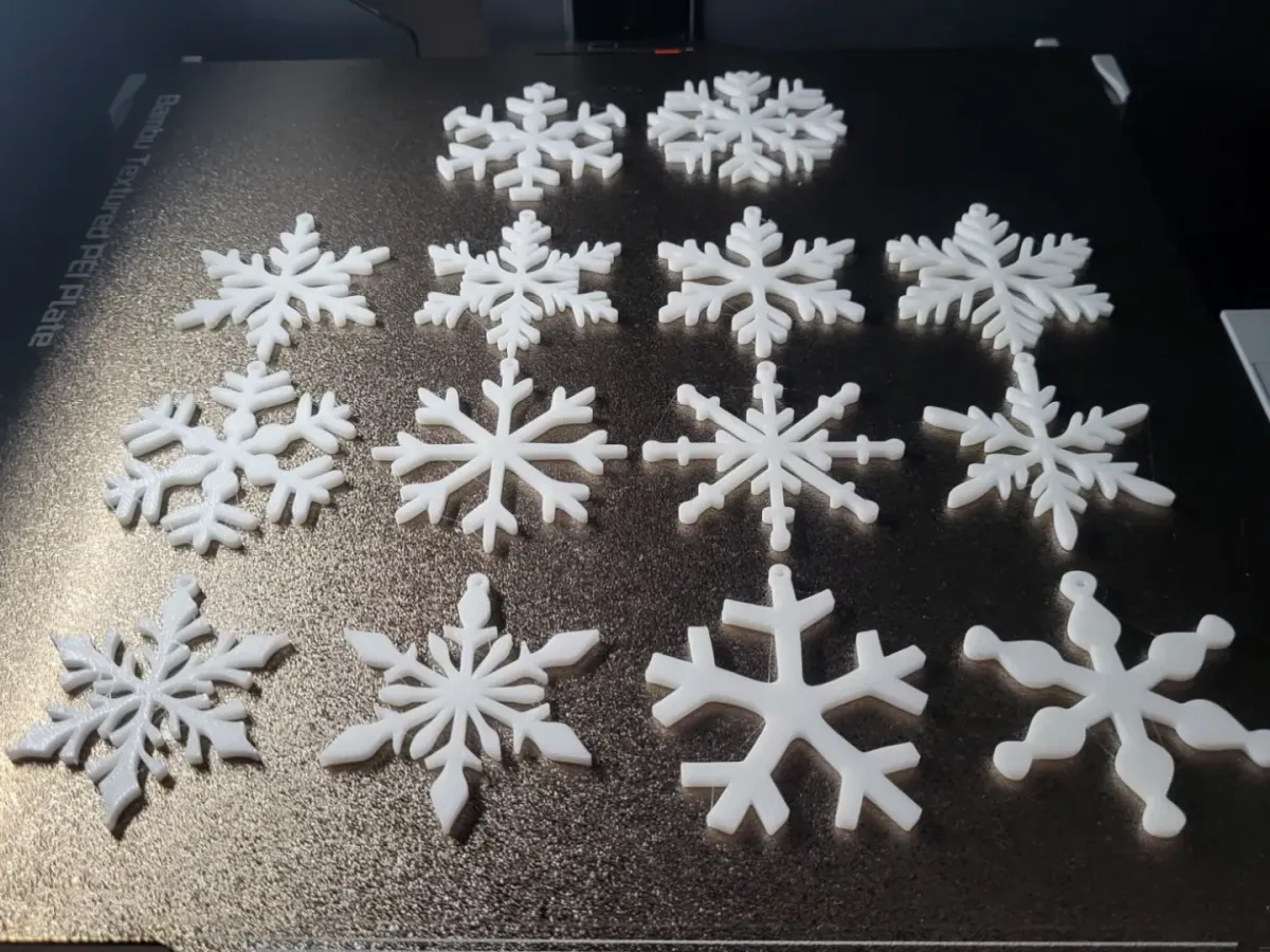 Copos de nieve finitos para el árbol