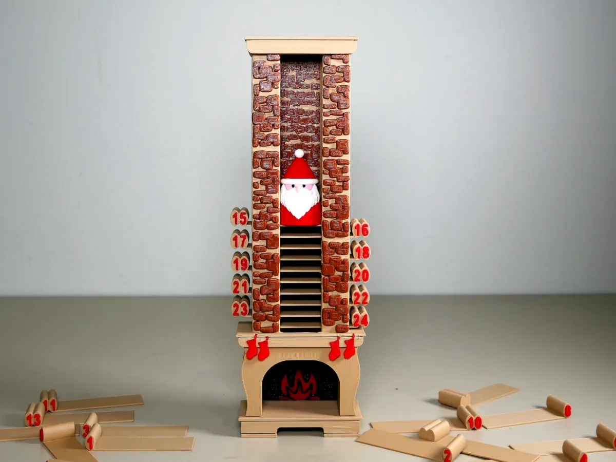 Calendario de adviento con cajoncitos numerados