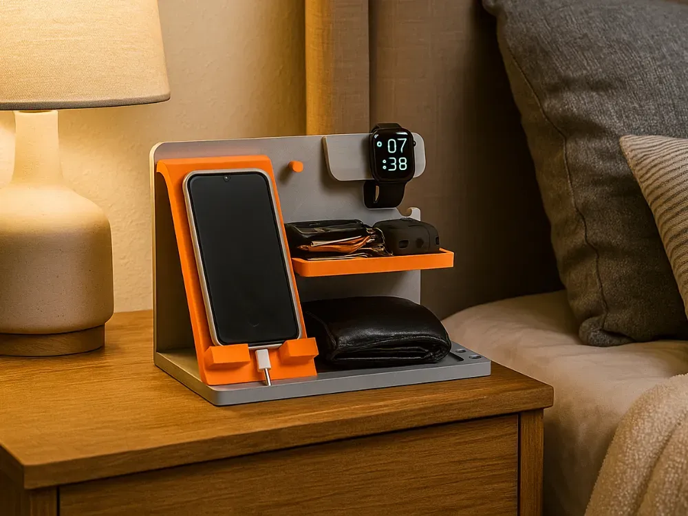 Organizador de mesa de luz para celular