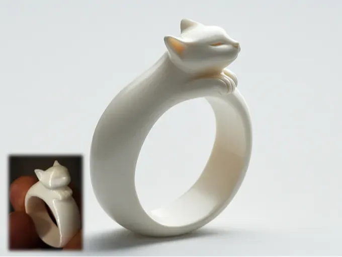 Anillo con silueta de gato