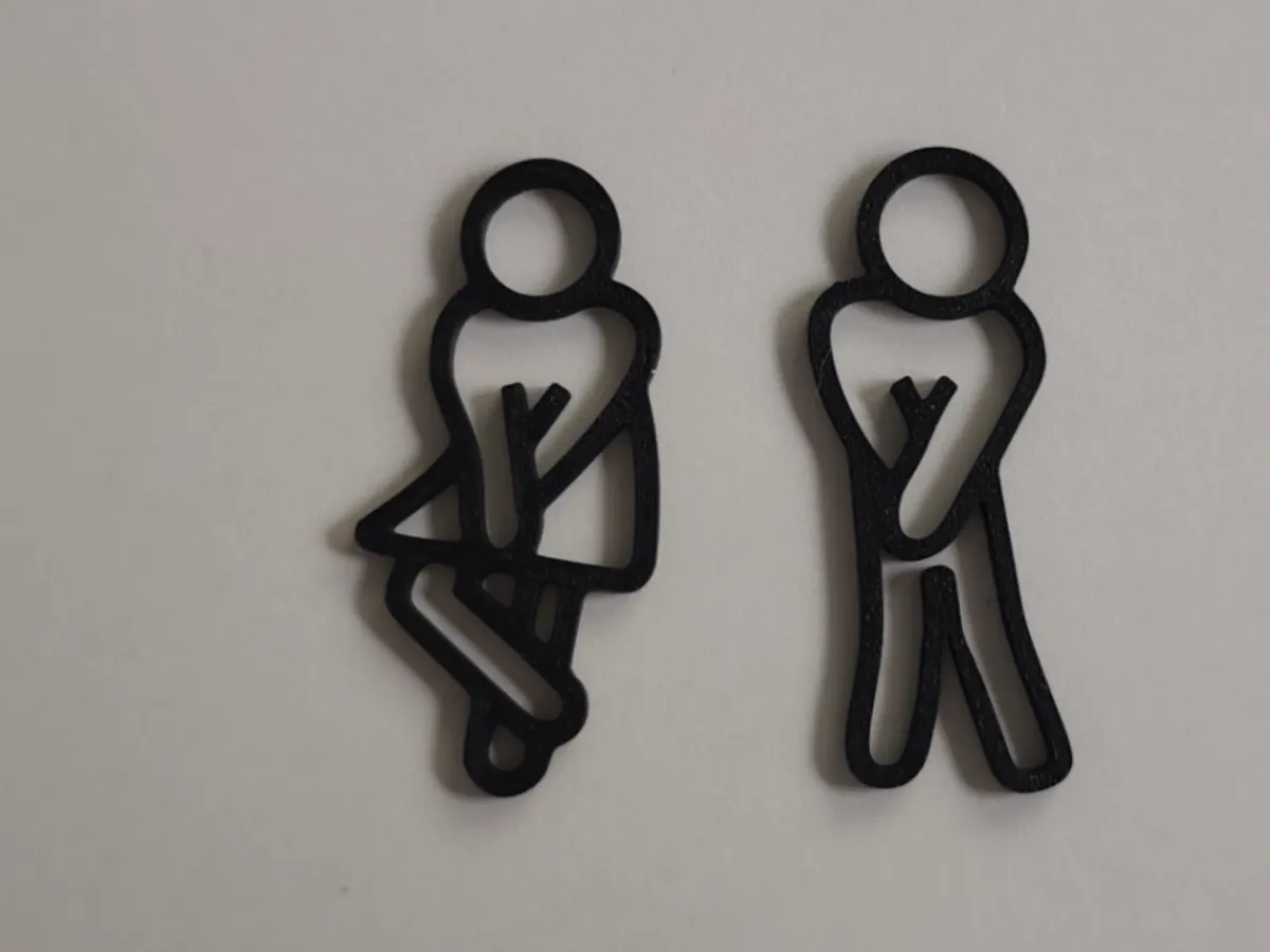 Figuras de dama y caballero para puerta