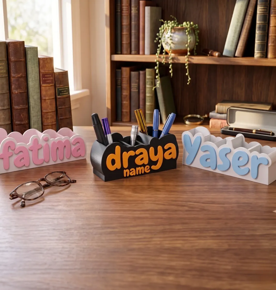 Organizador de letras personalizadas para escritorio