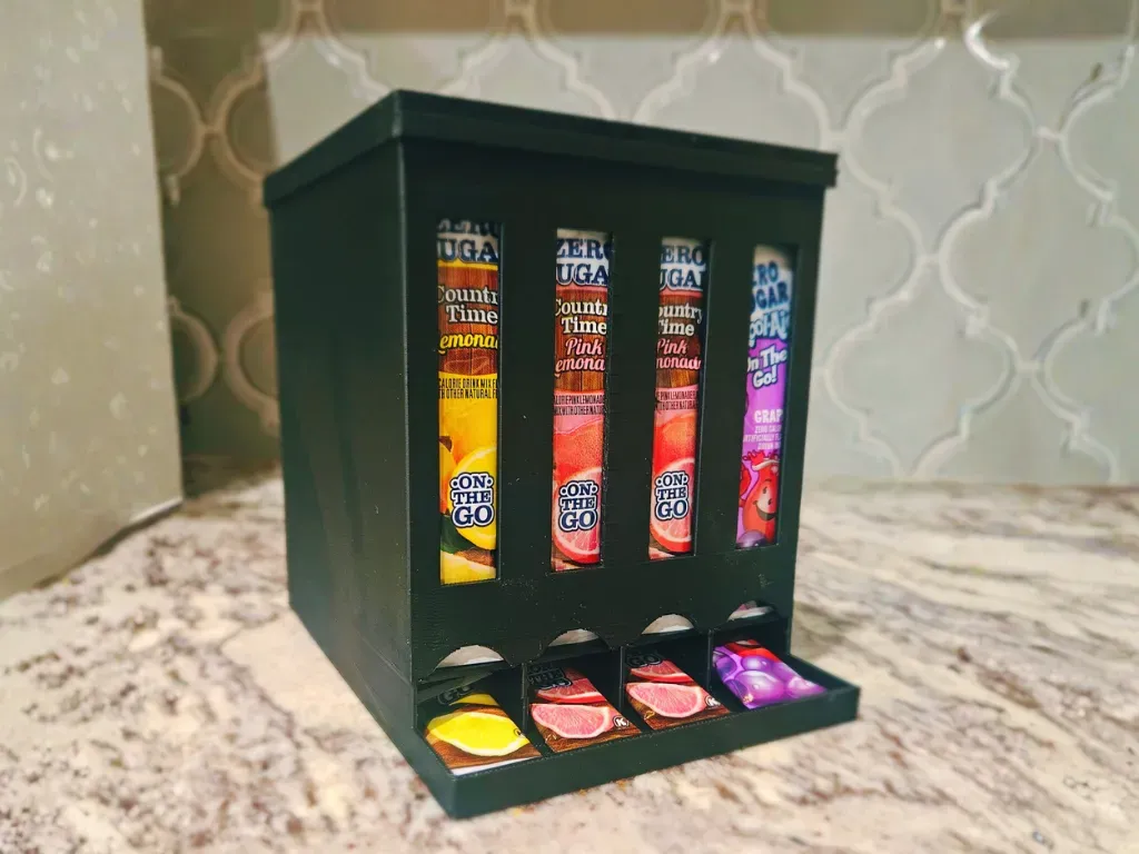 Dispensador de polvos por gravedad con ventanas