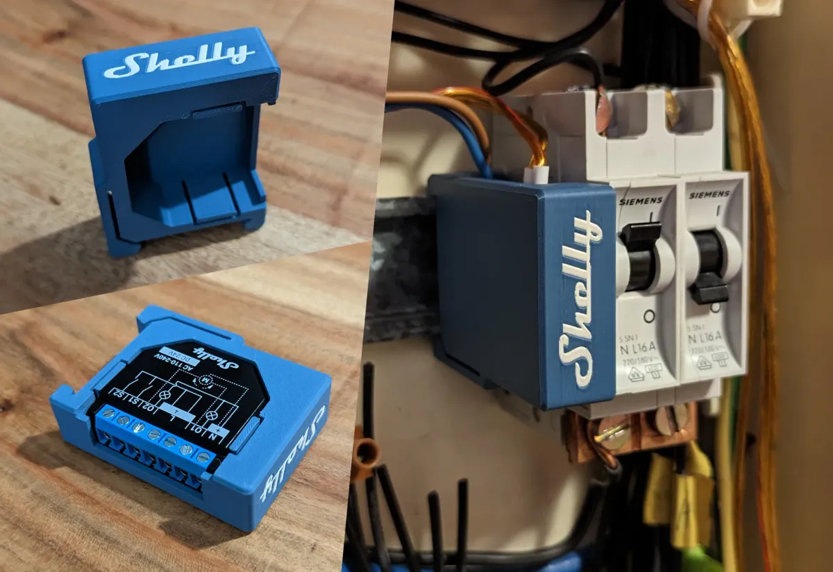 Adaptador de riel DIN para módulos de domótica